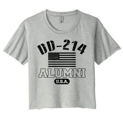 DD 214 Alumni USA Women's Crop Top Tee