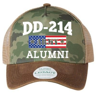 DD-214 Army Alumni US American Flag Legacy Tie Dye Trucker Hat