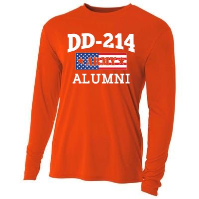 DD-214 Army Alumni US American Flag Cooling Performance Long Sleeve Crew