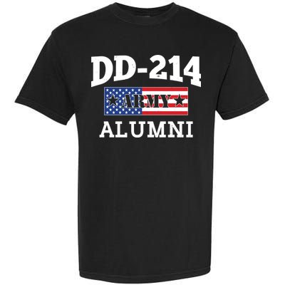 DD-214 Army Alumni US American Flag Garment-Dyed Heavyweight T-Shirt