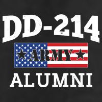 DD-214 Army Alumni US American Flag 7 Panel Mesh Trucker Snapback Hat