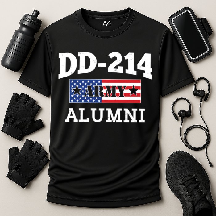 DD-214 Army Alumni US American Flag Performance Shirt