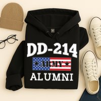 DD-214 Army Alumni US American Flag Hoodie