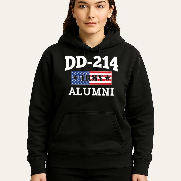DD-214 Army Alumni US American Flag Hoodie