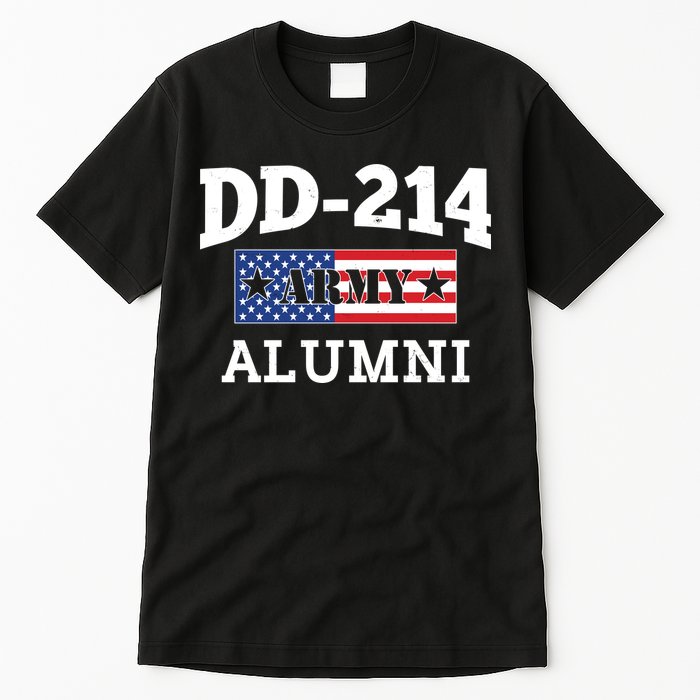 DD-214 Army Alumni US American Flag Tall T-Shirt