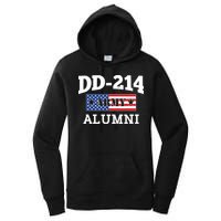 DD-214 Army Alumni US American Flag Women's Pullover Hoodie