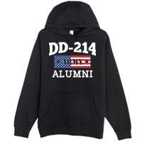 DD-214 Army Alumni US American Flag Premium Pullover Hoodie