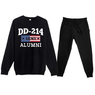 DD-214 Army Alumni US American Flag Premium Crewneck Sweatsuit Set