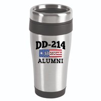 DD-214 Army Alumni US American Flag 16oz Travel Tumbler