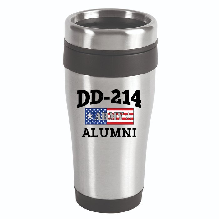 DD-214 Army Alumni US American Flag 16oz Travel Tumbler