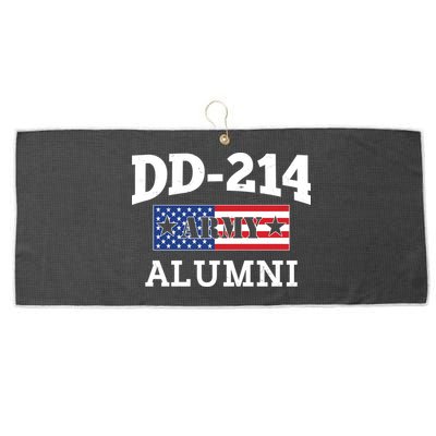 DD-214 Army Alumni US American Flag Large Microfiber Waffle Golf Towel