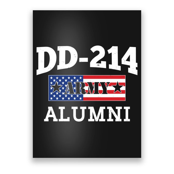 DD-214 Army Alumni US American Flag Poster