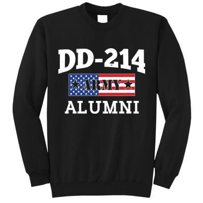 DD-214 Army Alumni US American Flag Tall Sweatshirt