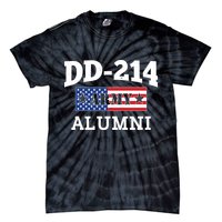 DD-214 Army Alumni US American Flag Tie-Dye T-Shirt
