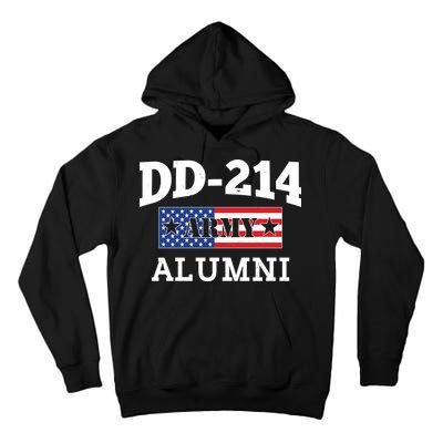 DD-214 Army Alumni US American Flag Tall Hoodie