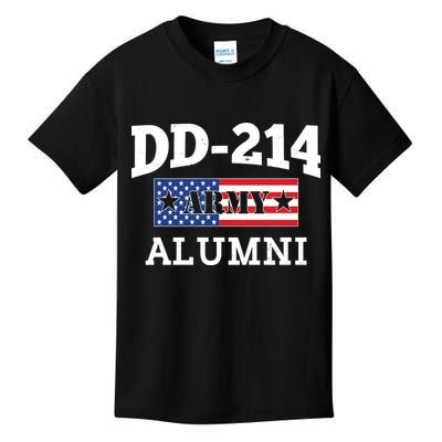 DD-214 Army Alumni US American Flag Kids T-Shirt