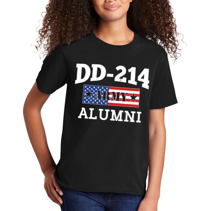 DD-214 Army Alumni US American Flag Kids T-Shirt