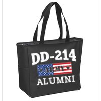 DD-214 Army Alumni US American Flag Zip Tote Bag