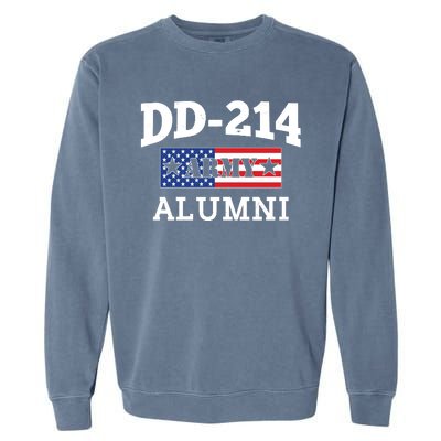 DD-214 Army Alumni US American Flag Garment-Dyed Sweatshirt