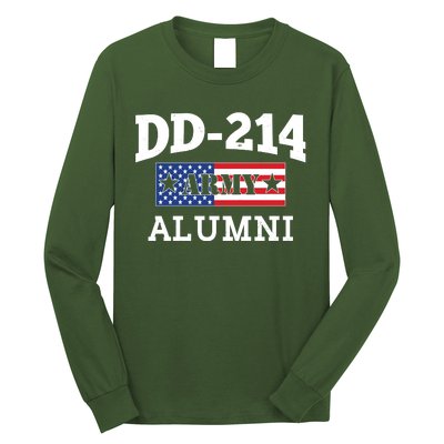 DD-214 Army Alumni US American Flag Long Sleeve Shirt