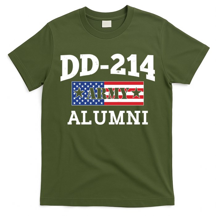 DD-214 Army Alumni US American Flag T-Shirt