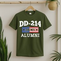 DD-214 Army Alumni US American Flag T-Shirt