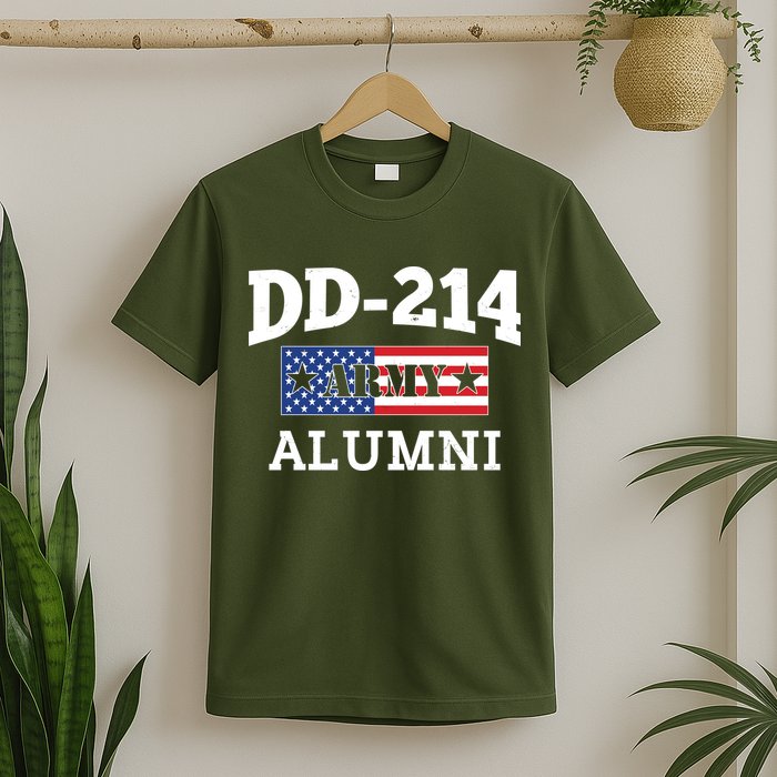 DD-214 Army Alumni US American Flag T-Shirt