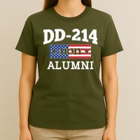 DD-214 Army Alumni US American Flag T-Shirt
