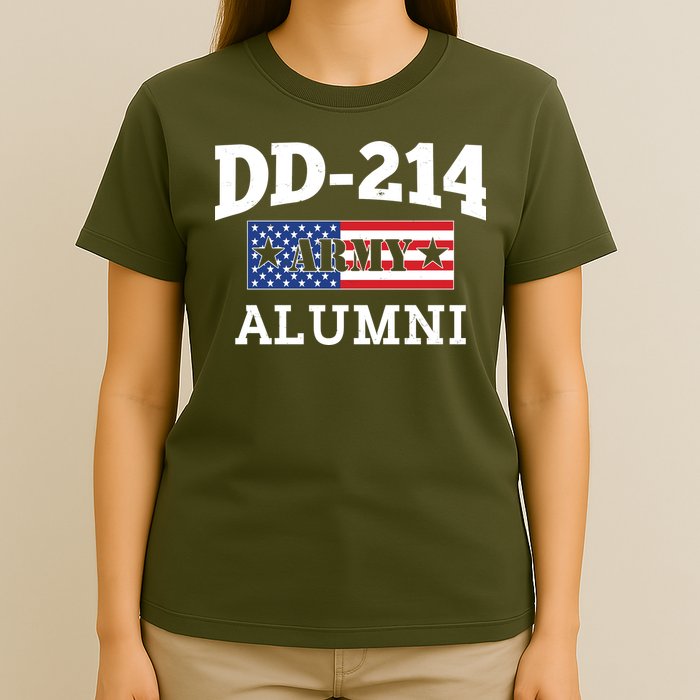 DD-214 Army Alumni US American Flag T-Shirt