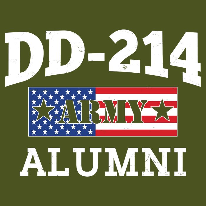 DD-214 Army Alumni US American Flag T-Shirt