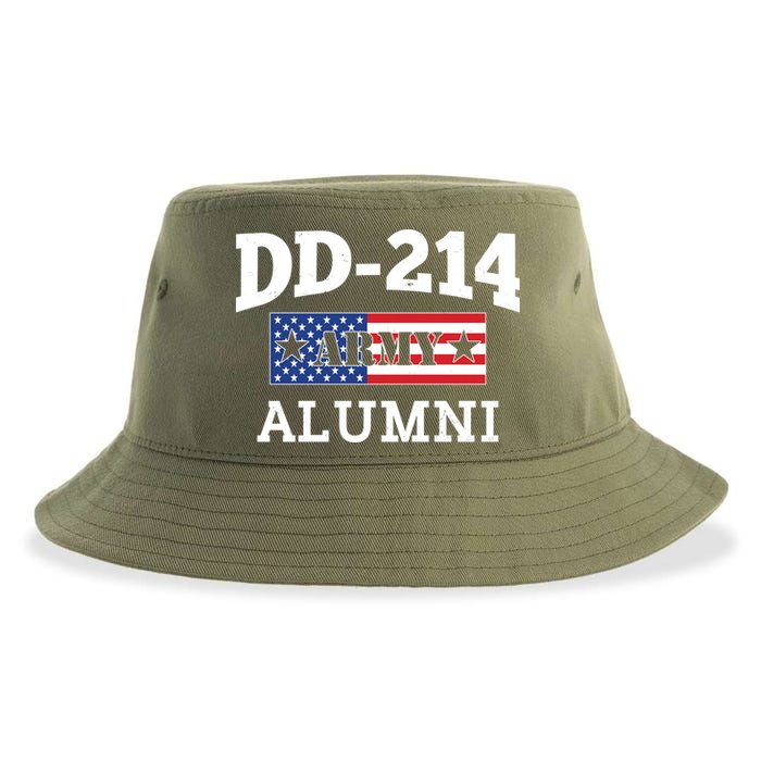 DD-214 Army Alumni US American Flag Sustainable Bucket Hat