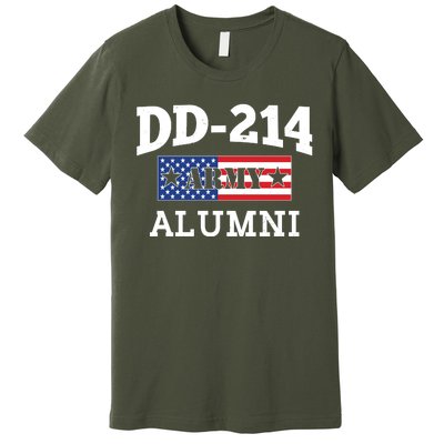 DD-214 Army Alumni US American Flag Premium T-Shirt