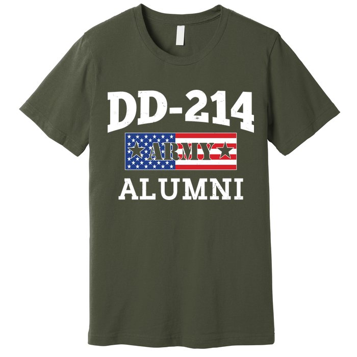 DD-214 Army Alumni US American Flag Premium T-Shirt