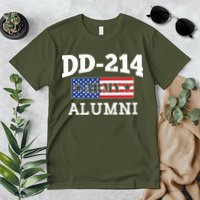 DD-214 Army Alumni US American Flag Premium T-Shirt