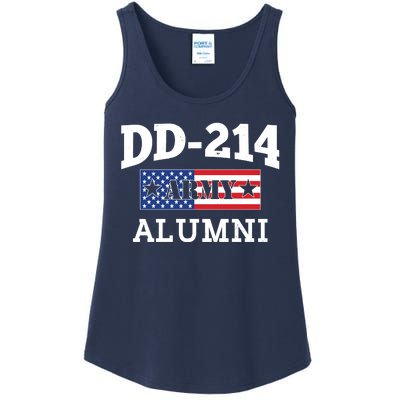 DD-214 Army Alumni US American Flag Ladies Essential Tank