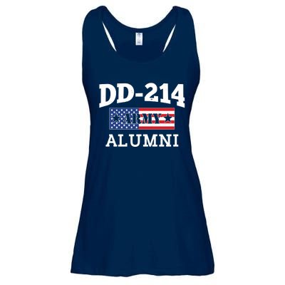 DD-214 Army Alumni US American Flag Ladies Essential Flowy Tank