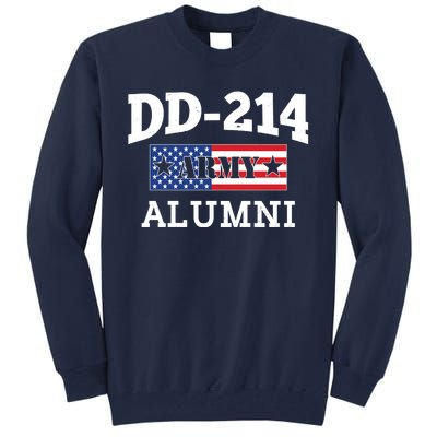 DD-214 Army Alumni US American Flag Tall Sweatshirt