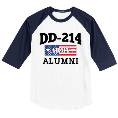 DD-214 Army Alumni US American Flag Baseball Sleeve Shirt