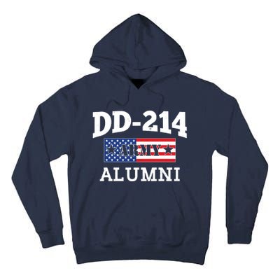 DD-214 Army Alumni US American Flag Tall Hoodie