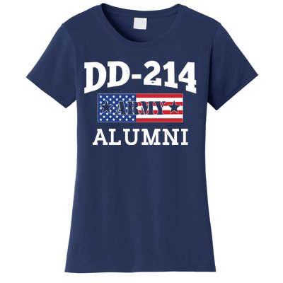 DD-214 Army Alumni US American Flag Women's T-Shirt