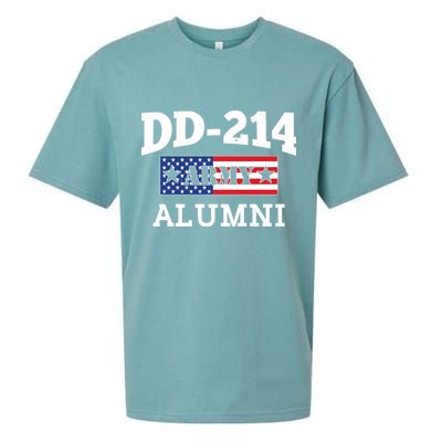 DD-214 Army Alumni US American Flag Sueded Cloud Jersey T-Shirt