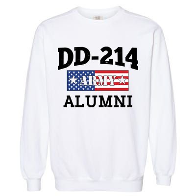 DD-214 Army Alumni US American Flag Garment-Dyed Sweatshirt