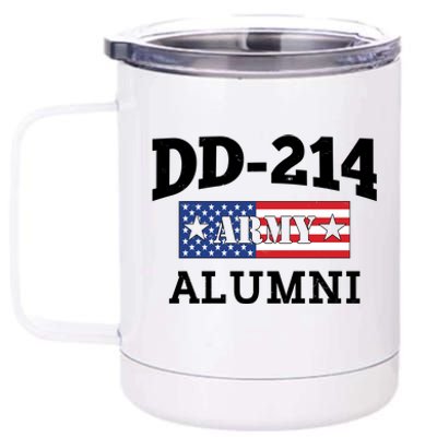 DD-214 Army Alumni US American Flag 12 oz Stainless Steel Tumbler Cup