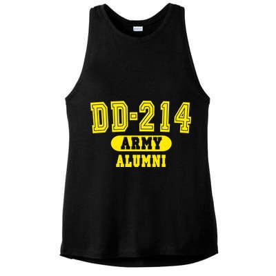 DD-214 US Army Alumni Ladies PosiCharge Tri-Blend Wicking Tank