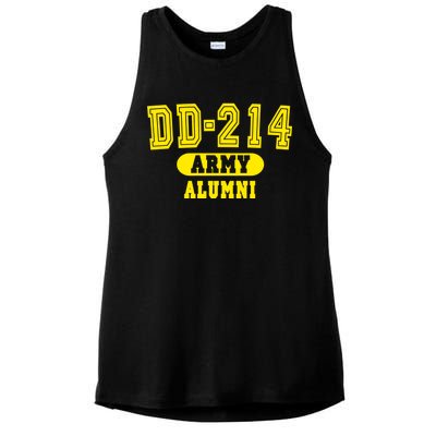 DD-214 US Army Alumni Ladies PosiCharge Tri-Blend Wicking Tank