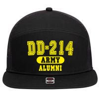 DD-214 US Army Alumni 7 Panel Mesh Trucker Snapback Hat