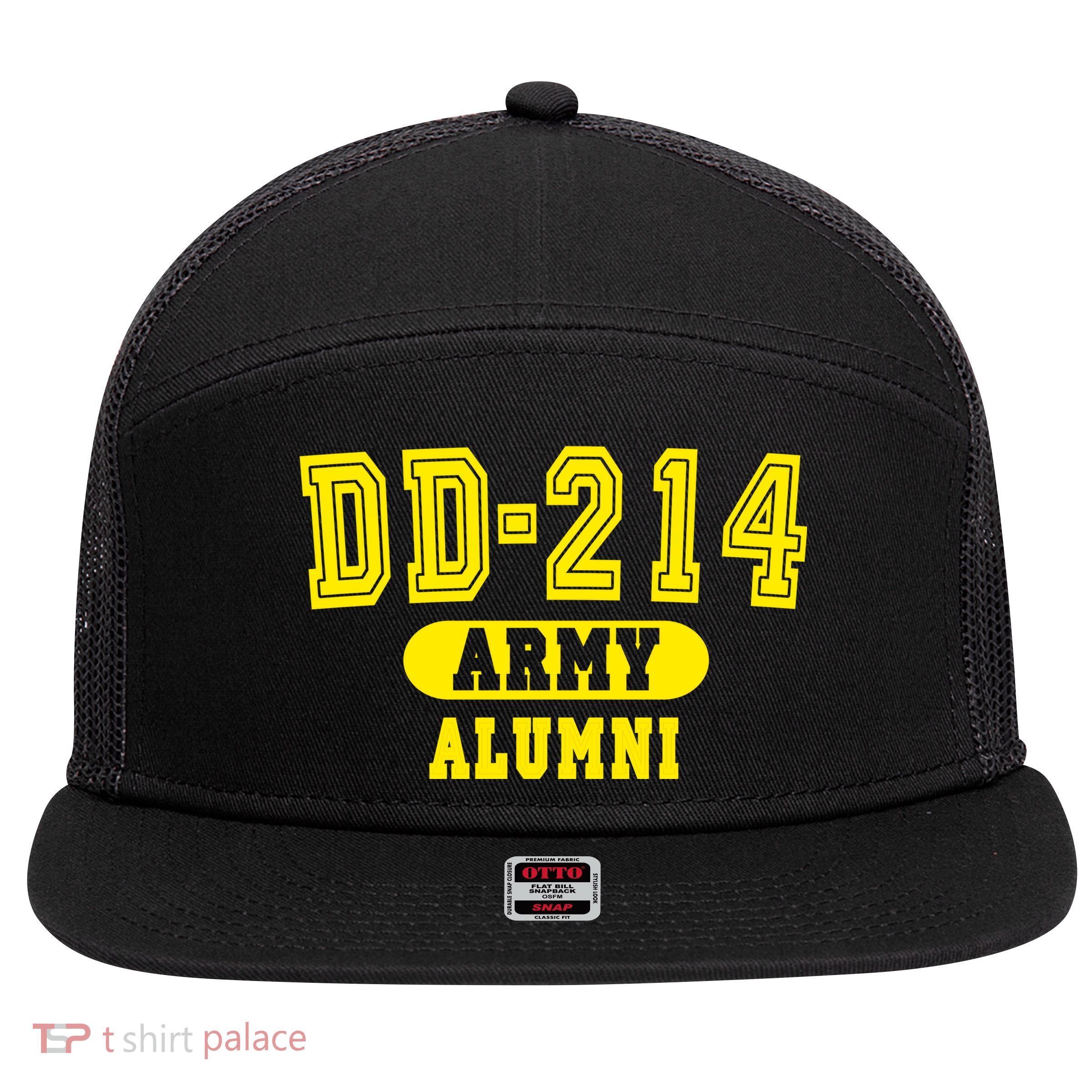 DD-214 US Army Alumni 7 Panel Mesh Trucker Snapback Hat