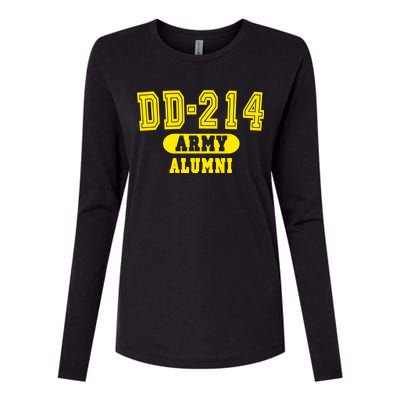 DD-214 US Army Alumni Womens Cotton Relaxed Long Sleeve T-Shirt