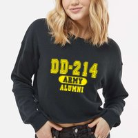 DD-214 US Army Alumni Cropped Pullover Crew