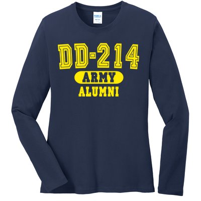 DD-214 US Army Alumni Ladies Long Sleeve Shirt